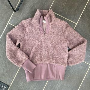 Basin and range 1/4 zip teddy sherpa